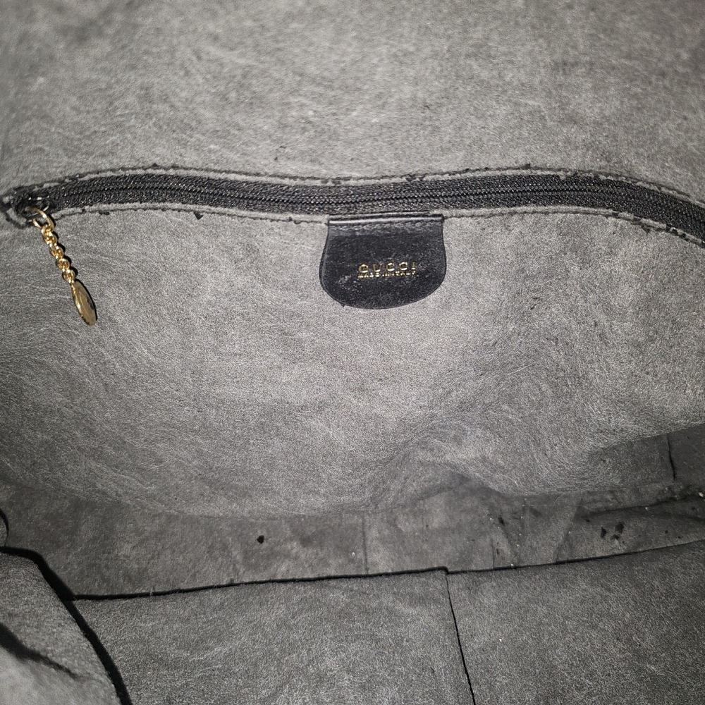 Gucci Black Leather Bag with Chain Strap - Picture 3 of 5